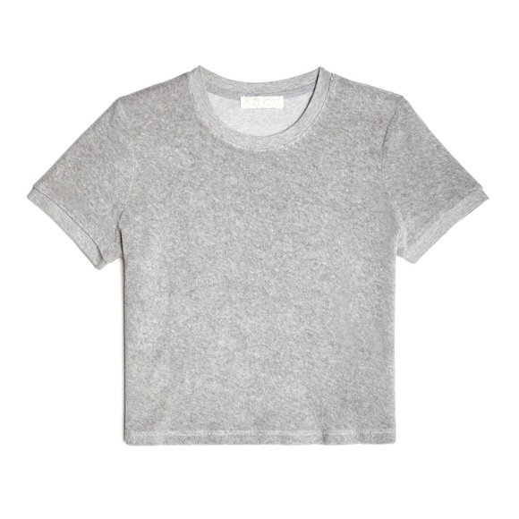 Susie Kondi The Carpi Terry Oversized Tee in  Grey/Green rHeather Size Medium - Picture 1 of 5